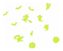 Adesivo Brilha No Escuro Neon - Kit Halloween Dia Das Bruxas