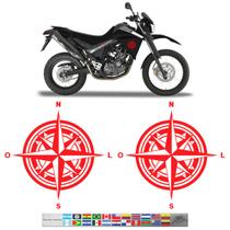 Adesivo Bússola Rosa dos Ventos/ Rota das Américas Bandeiras