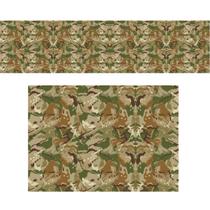 Adesivo Camuflado Motivo Textura Militar Verde Marrom 200X50