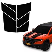 Adesivo Capo Faixa Para Ram Rebel 2025 Aplique Texturizado Cor:PRETO