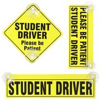 Adesivo Car Student Driver Frienda, 3 peças com ventosa Adesivo Car Student Driver Frienda, 3 peças com ventosa