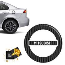Adesivo Carbono Lancer Tampa Do Combustível Logo Mitsubishi Adesivo Carbono Lancer Tampa Do Combustível Logo Mitsubishi