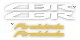 Adesivo Carenagem Honda Cbr Par Cromado Fireblade Dourado