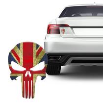 Adesivo Caveira Justiceiro Resinado Inglaterra Envelhecida Adesivo Caveira Justiceiro Resinado Inglaterra Envelhecida