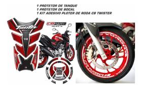 Adesivo Cb250 Twister - Tankpad, Bocal E Ploter De Roda H625