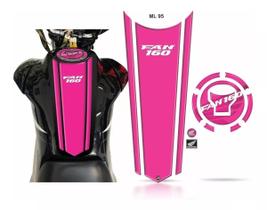 Adesivo Cg160 Fan Tipo Faixa Gravata Bocal Pink Gv258
