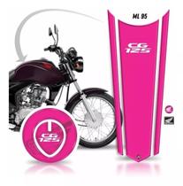 Adesivo Cg160 Fan Tipo Faixa Gravata Bocal Pink GV439 BH567