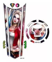 Adesivo Cg160 Titan Fan Start Arlequina Harley Quinn Gv225