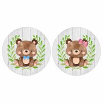 Adesivo Chá Revelação Ursinhos 100 Unidades 3cm