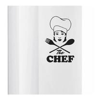 Adesivo chef - mulher - cozinha chef restaurante decoração casa restaurante lanchonete - master cor:preto Adesivo chef - mulher - cozinha chef restaurante decoração casa restaurante lanchonete - master cor:preto