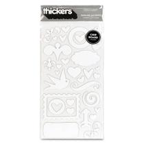 Adesivo Chipboard Autoadesivo American Crafts Thickers White 29 Unidades - 42914