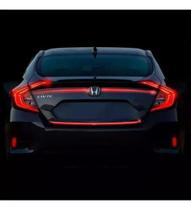 Adesivo Civic G10 Friso De Porta Malas Refletivo Vermelho