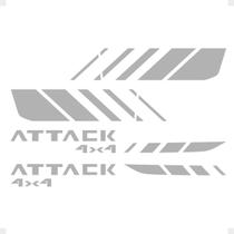 Adesivo Compatível C/ Frontier Attack 4x4 2023 Cinza Claro