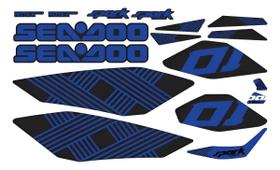 Adesivo Compatível Jet Ski Sea-Doo Spark Trixx Azul Adesivo Compatível Jet Ski Sea-Doo Spark Trixx Azul