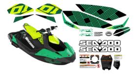 Adesivo Compatível Jet Ski Sea-Doo Spark Trixx Verde Adesivo Compatível Jet Ski Sea-Doo Spark Trixx Verde