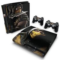 Adesivo Compatível PS3 Slim Skin - Mortal Kombat X Scorpion