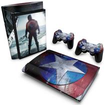 Adesivo Compatível PS3 Super Slim Skin - Capitao America A