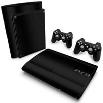 Adesivo Compatível PS3 Super Slim Skin - Preto Black Piano - Pop Arte Skins