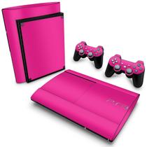 Adesivo Compatível PS3 Super Slim Skin - Rosa Pink