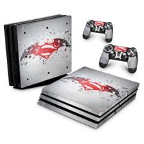 Adesivo Compatível PS4 Pro Skin - Batman Vs Superman Logo