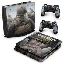 Adesivo Compatível PS4 Slim Skin - Call Of Duty Ww2