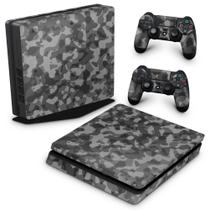 Adesivo Compatível PS4 Slim Skin - Camuflagem Cinza