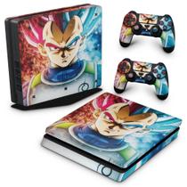 Adesivo Compatível PS4 Slim Skin - Dragon Ball Super Vegeta Ssj God