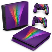 Adesivo Compatível PS4 Slim Skin - Rainbow Colors Colorido