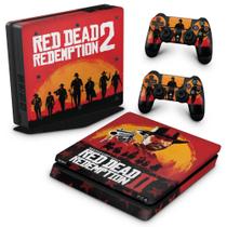 Adesivo Compatível PS4 Slim Skin - Red Dead Redemption 2