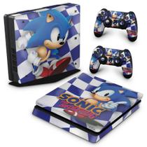 Adesivo Compatível PS4 Slim Skin - Sonic The Hedgehog - Pop Arte Skins