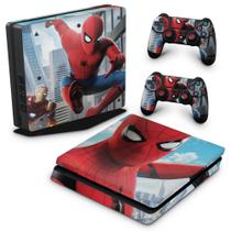 Adesivo Compatível PS4 Slim Skin - Spiderman - Homem Aranha Homecoming