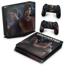 Adesivo Compatível PS4 Slim Skin - Uncharted Lost Legacy