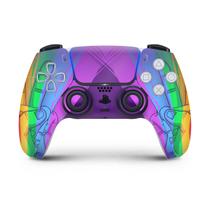 Adesivo Compatível PS5 Controle Playstation 5 Skin - Rainbow Colors Colorido