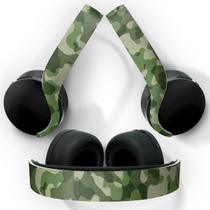 Adesivo Compatível PS5 Headset Pulse 3D Playstation 5 Skin - Camuflado Verde