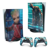 Adesivo Compatível PS5 Playstation 5 Skin - Baby Groot