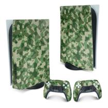 Adesivo Compatível PS5 Playstation 5 Skin - Camuflado Verde