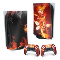 Adesivo Compatível PS5 Playstation 5 Skin - Fire Flower