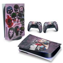 Adesivo Compatível PS5 Playstation 5 Skin Horizontal - Arlequina Harley Quinn