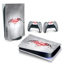 Adesivo Compatível PS5 Playstation 5 Skin Horizontal - Batman Vs Superman Logo
