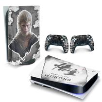 Adesivo Compatível PS5 Playstation 5 Skin Horizontal - Black Myth: Wukong