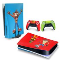 Adesivo Compatível PS5 Playstation 5 Skin Horizontal - Crash Bandicoot
