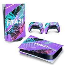 Adesivo Compatível PS5 Playstation 5 Skin Horizontal - FIFA 21 - Pop Arte Skins