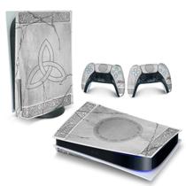 Adesivo Compatível PS5 Playstation 5 Skin Horizontal - Mjolnir Thor Amor e Trovão