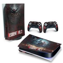 Adesivo Compatível PS5 Playstation 5 Skin Horizontal - Resident Evil 2 Remake