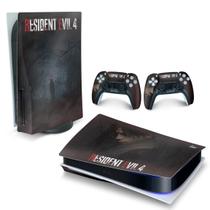 Adesivo Compatível PS5 Playstation 5 Skin Horizontal - Resident Evil 4 Remake