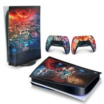 Adesivo Compatível PS5 Playstation 5 Skin Horizontal - Stranger Things