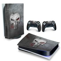 Adesivo Compatível PS5 Playstation 5 Skin Horizontal - The Punisher Justiceiro