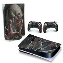 Adesivo Compatível PS5 Playstation 5 Skin Horizontal - Zombie Zumbi The Walking