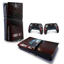 Adesivo Compatível PS5 Pro Skin Horizontal Resident Evil 2 Remake