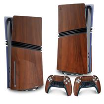 Adesivo Compatível PS5 Pro Skin Vertical Madeira